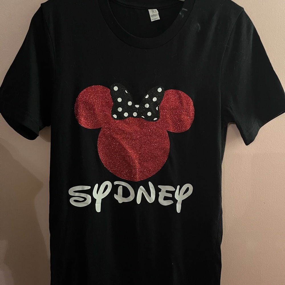 Disney Black and Red Graphic Polo T-Shirt